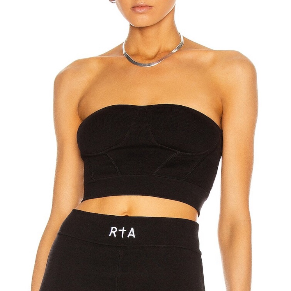 rta nour crop top in black - Picture 3 of 8